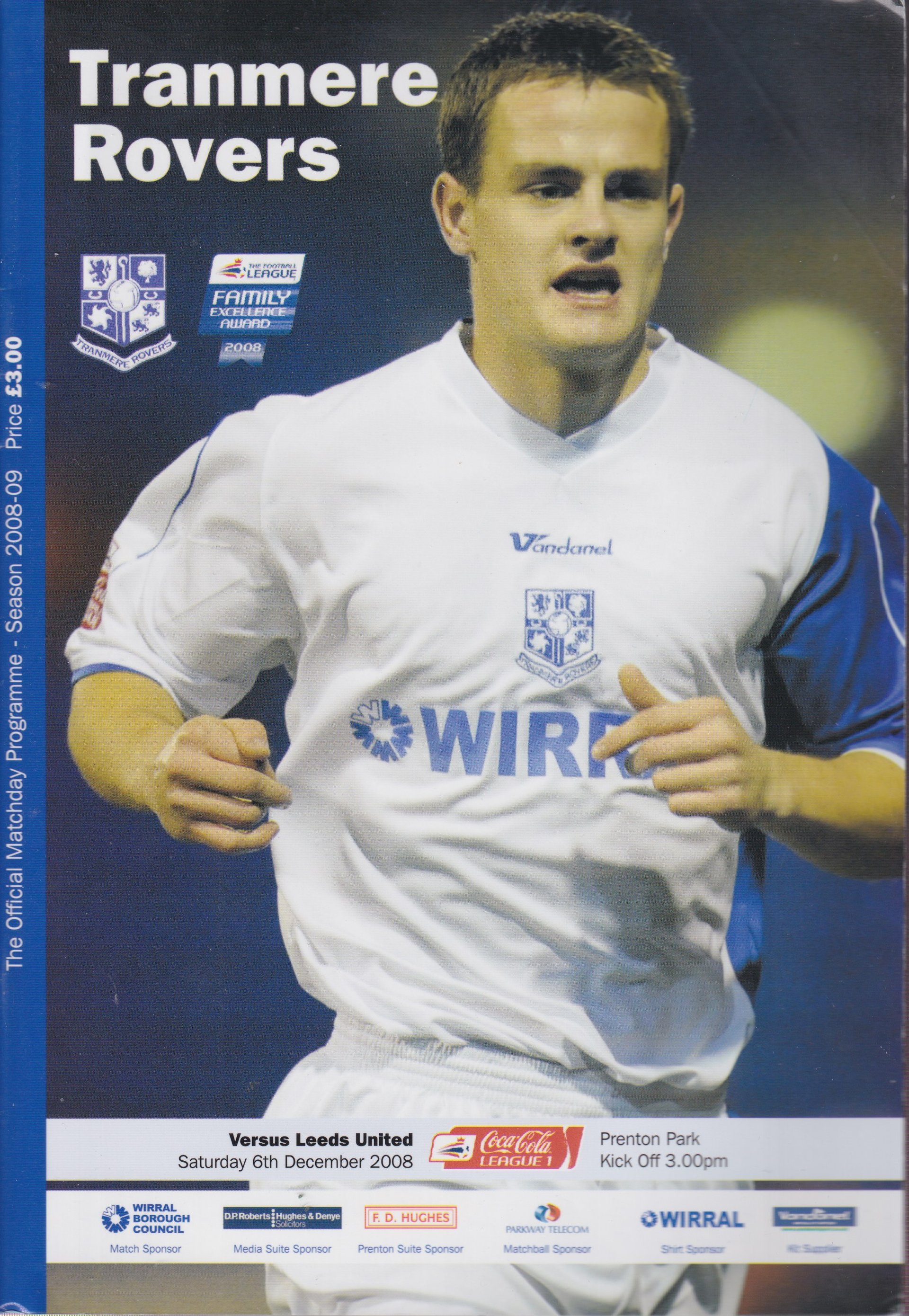 Tranmere Rovers v Leeds United match programme